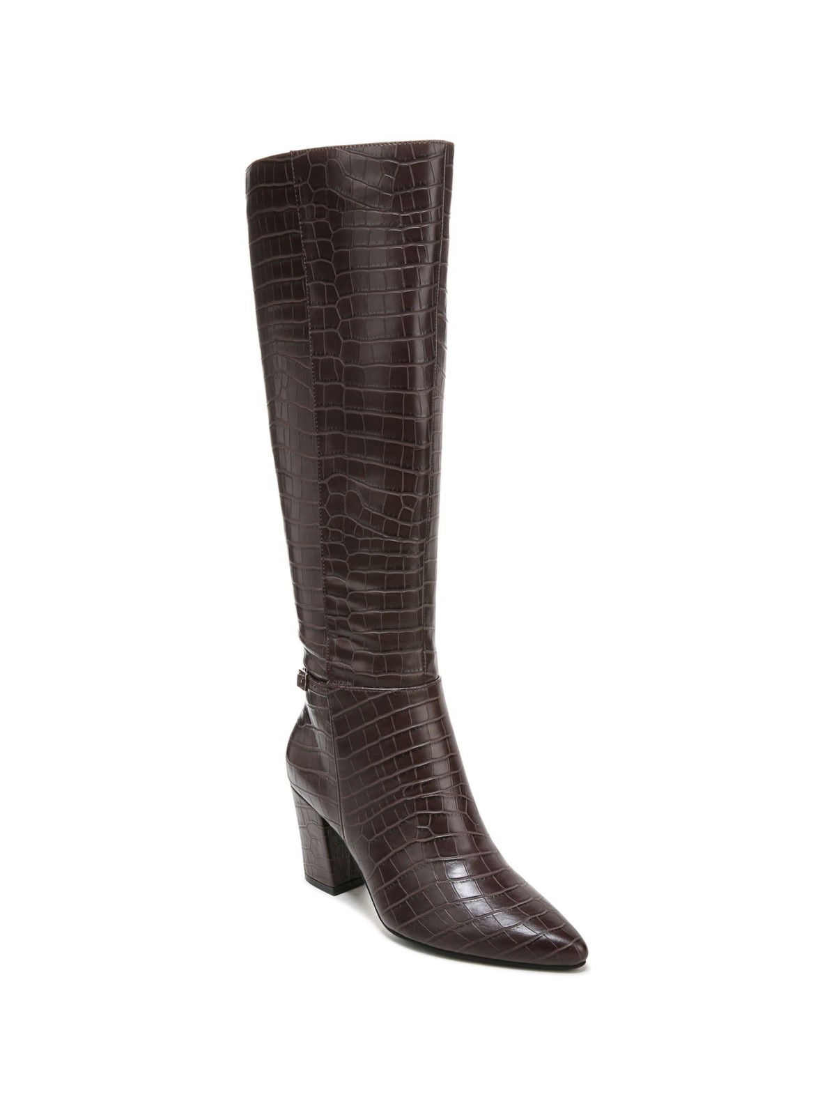 LIFE STRIDE Womens Brown Croc Buckled Flex Lightweight Stratford Boots 9.5 W WC