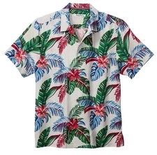 Tommy Bahama FROND FUSION SILK BLEND Camp Shirt $148 LARGE