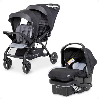 Baby Trend Sit N Stand Double Stroller with EZ-Lift Plus Infant Car Seat, Stormy