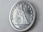 NobleSpirit Popular 1862 Seated Liberty Quarter VF/XF Very Fine / Extremely Fine
