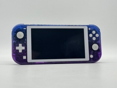 Custom Nintendo Switch Lite Translucent Purple Blue Glitter Touch & Sound Work F