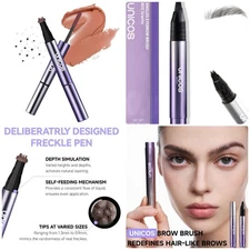 Unicos Eyebrow Pen + Freckle Stamp, 2-IN-1 Freckle Pen with Blush