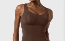 Evelyn Bobbie Defy Bra Tank XL XLarge Brown NEW Wireless Smoothing Full Cover