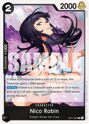 PSA10 One Piece Cards - Nico Robin (Alt Art) OP12-087 SR Legacy of