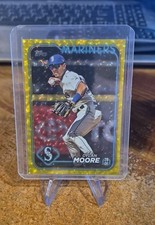 2024 Topps Series 2 - Dylan Moore #441 Yellow Crackle /50