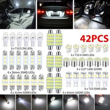 42pack Led Interior Lights Bulbs Kit Car Trunk Dome License Plate Lamps 6000k 42pack Led Interior Lights Bulbs Kit Car Trunk Dome License Plate Lamps 6000k