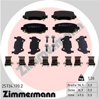 Zimmermann Bremsbelagsatz, Scheibenbremse 25734.170.2 FüR Jeep
