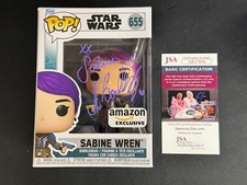 Natasha Liu Bordizzo Signed Sabine Wren Star Wars #655 Funko - JSA COA
