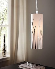 Image of Eglo Lighting Rivato Single Light Ceiling Pendant with White & Polished Chrome