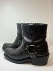 Harley-Davidson Women’s 8 Black Leather Harness Side Zip Motorcycle Biker Boots