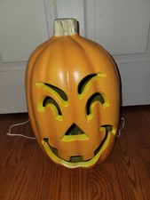 Vintage 16 Halloween Pumpkin Blow Mold Electr...