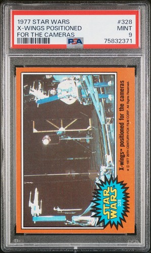 1977 Topps Star Wars #328 X-wings positioned for the cameras