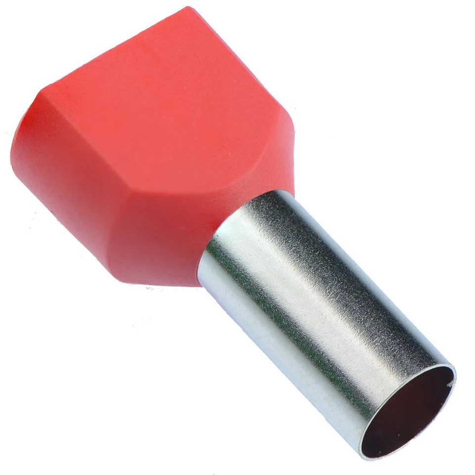 Rot 10 mm Doppel-Aderendhülse Set mit 100 Stück - Bild 1 von 1