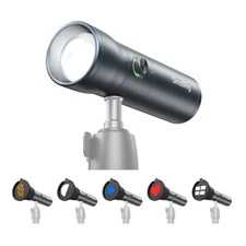 SMALLRIG RGB LED Photography Flashlight, 7500mAh Aluminum Alloy Patterned Amb...