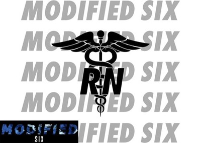 RN Registered Nurse Car Decal Gift Sticker Reflective Holographic 55+ colors