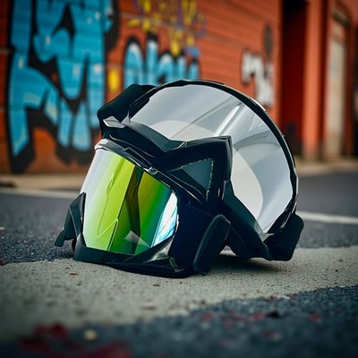 Two Pairs Black Motocross MX ATV Goggles Off road Dirt Bike Eyewear