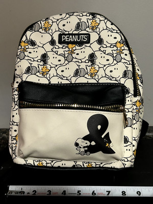 Peanuts Snoopy Woodstock Mini 12'' Backpack Purse Deluxe Carry All Travel Bag New