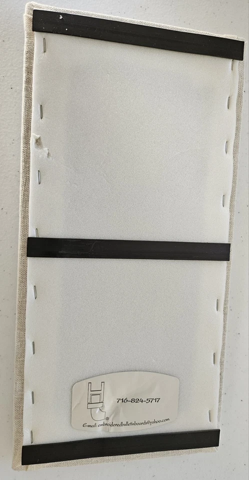 Embroidered Shamrock Bulletin Pin Board, Fabric Covered, Magnetic w/2 Pins - Image 2 of 4