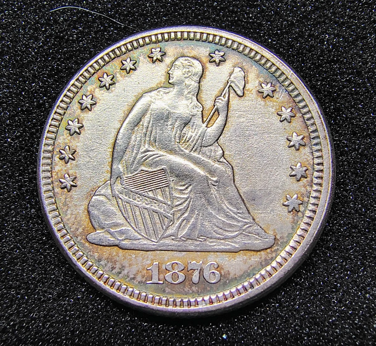 1876年(150年前) アメリカ シーテッド リバティ クォーター銀貨 Seated Liberty US Coins 1876 for sale | eBay