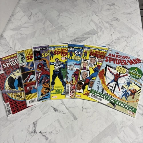Amazing Spider-Man Facsimile Edition Lot Of 7 Issues - 1 121 122 129 238 259 300