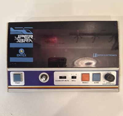 Vintage Entex Super Cobra Rare Handheld Arcade Game Circa 1982.