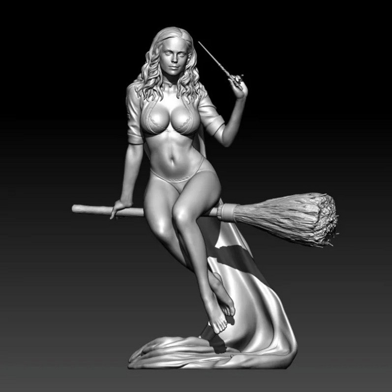 Sin Pintar 1/24 Sexy Niña HERMIONE Mago Resina Figura Modelo Kit Sin Montar