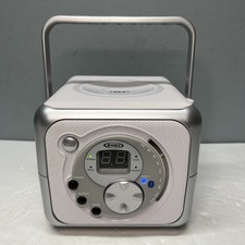 Jensen CD-555 Bluetooth Portable Music System - CD Player  FM Radio White VGC