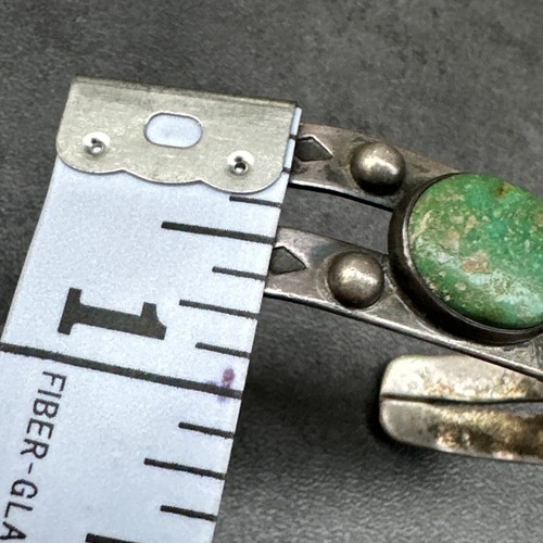 Braccialetto Thunderbird Vintage Navajo Harvey Era Turchese Argento Sterling - Foto 9 di 11