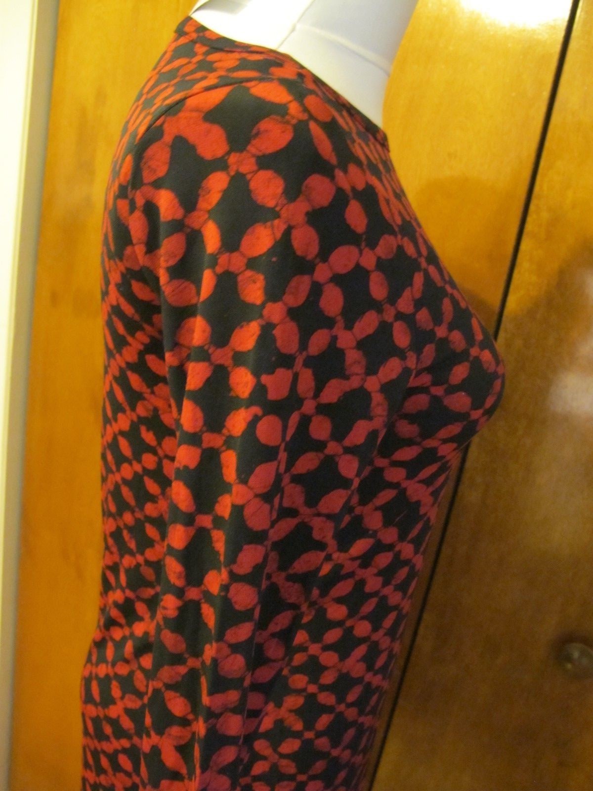 Michael Kors women’s printed red blaze boat neck jersey shift dress Xmall NWT