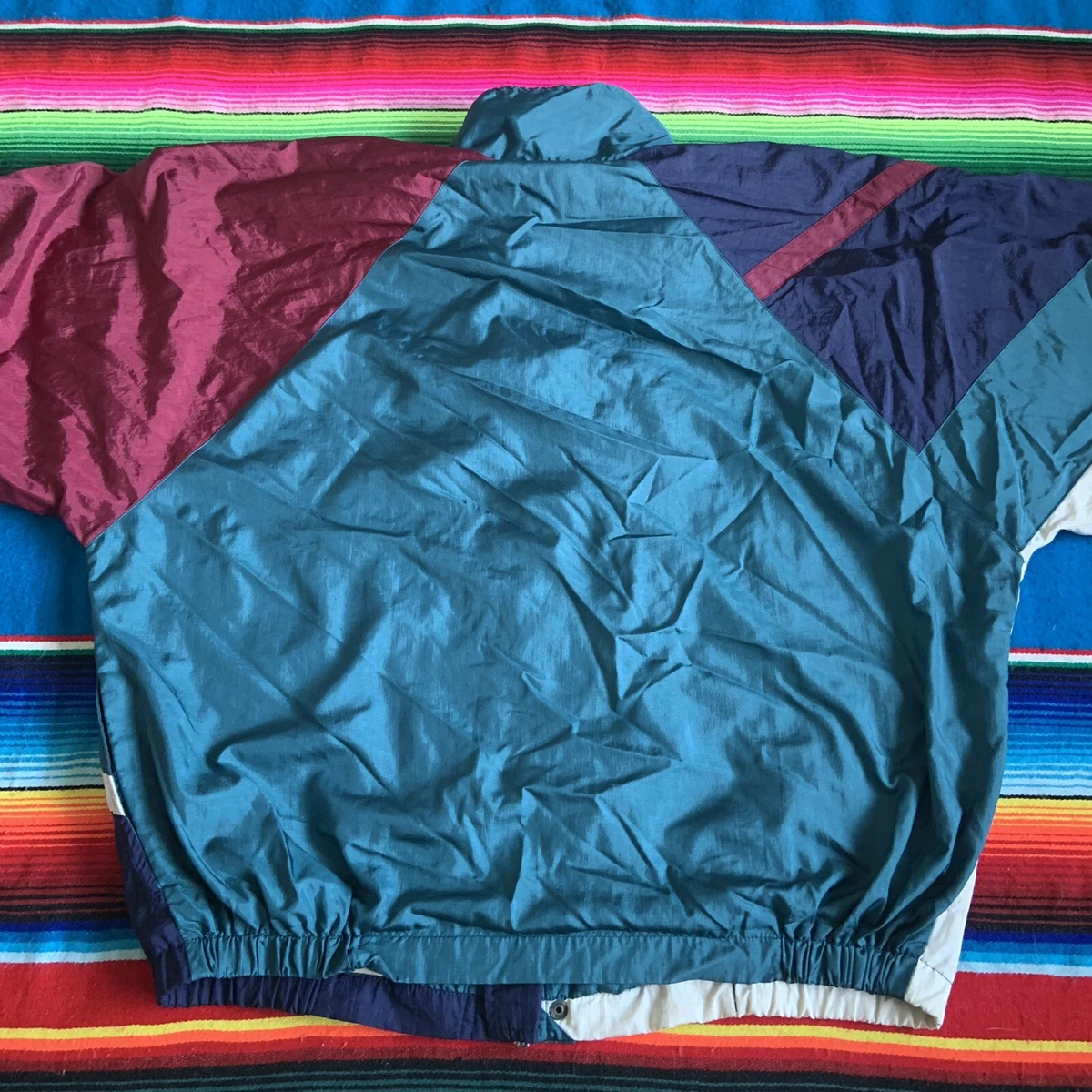 Vintage 90s Christian Dior Monsieur Windbreaker Size XL Colorblocked