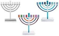 Yair Emanuel Hanukkah Menorah with 9 Branches Jewish Candlestick Menora Chanukah
