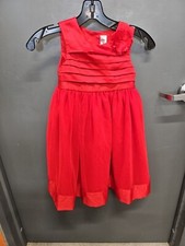 Girls Carter Red Dress Empire Waist Sleeveless Sz 6