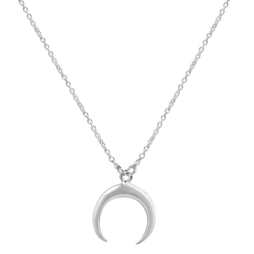 Upside Down Crescent Moon Sterling 