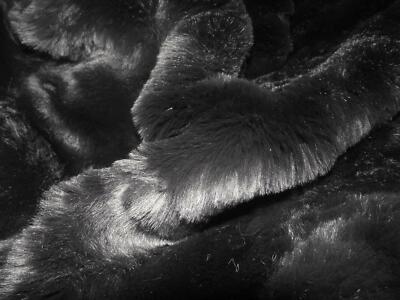 SUPER Luxury Faux Fur Fabric Material - SUPERIOR SUPER SOFT BLACK