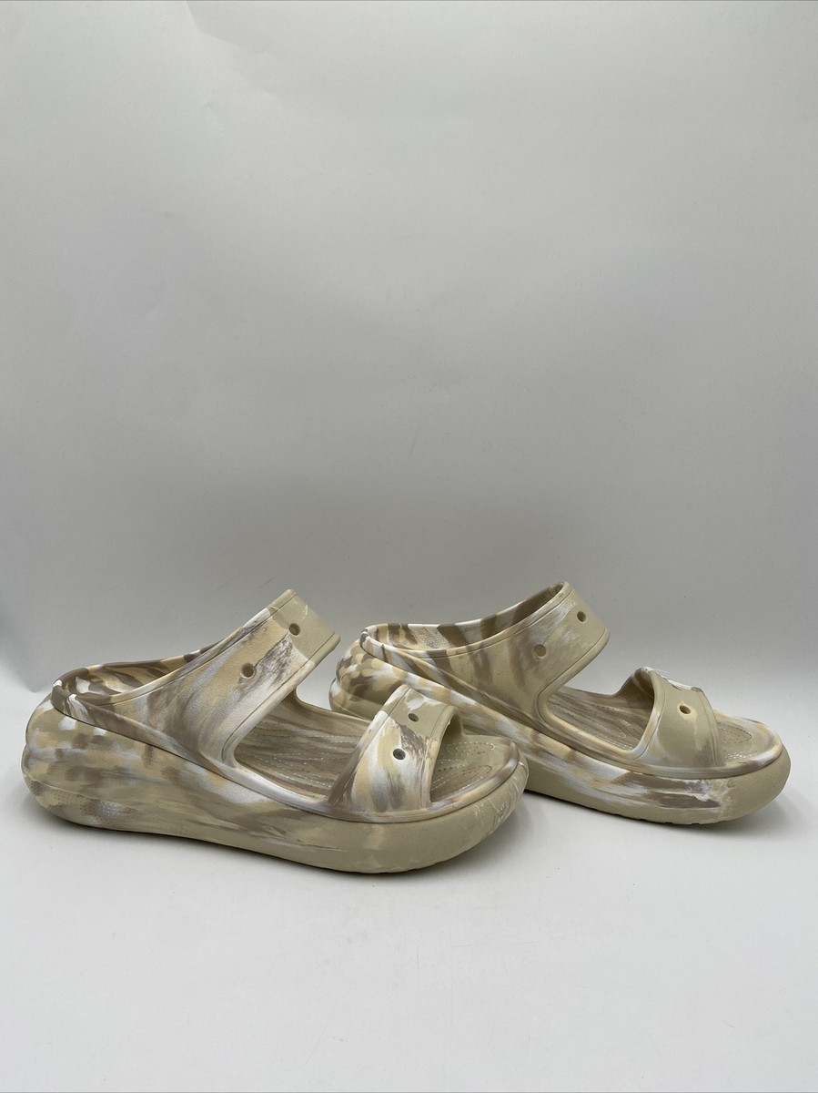 NWOB Men's Crocs Classic Crush Sandals Tie-Dye Beige Size 13M | eBay