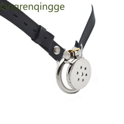 Lockable Flat Chastity Device Small Chastity Cage Metal Tube Stainless Steel