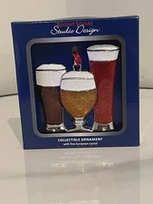 Regent Square Studio Design Collectible Ornament Glasses Of Beer Free Shipping