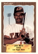1990 Las Vegas Stars ProCards 130 Jose Mota Glendale California CA Baseball Card