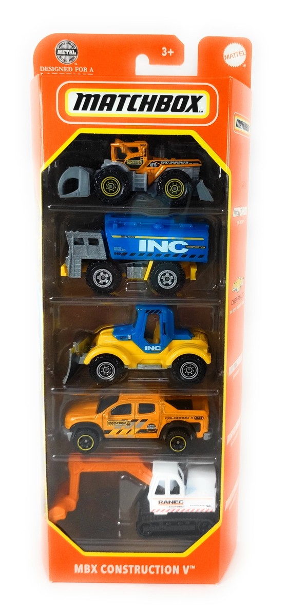 Matchbox MBX Construction V - 5 Pack Scale Toy Vehicle Set