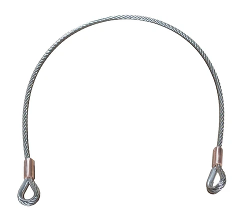 7x19 AISI316 Stainless Steel Wire Rope Strop / Sling With Thimble Each End