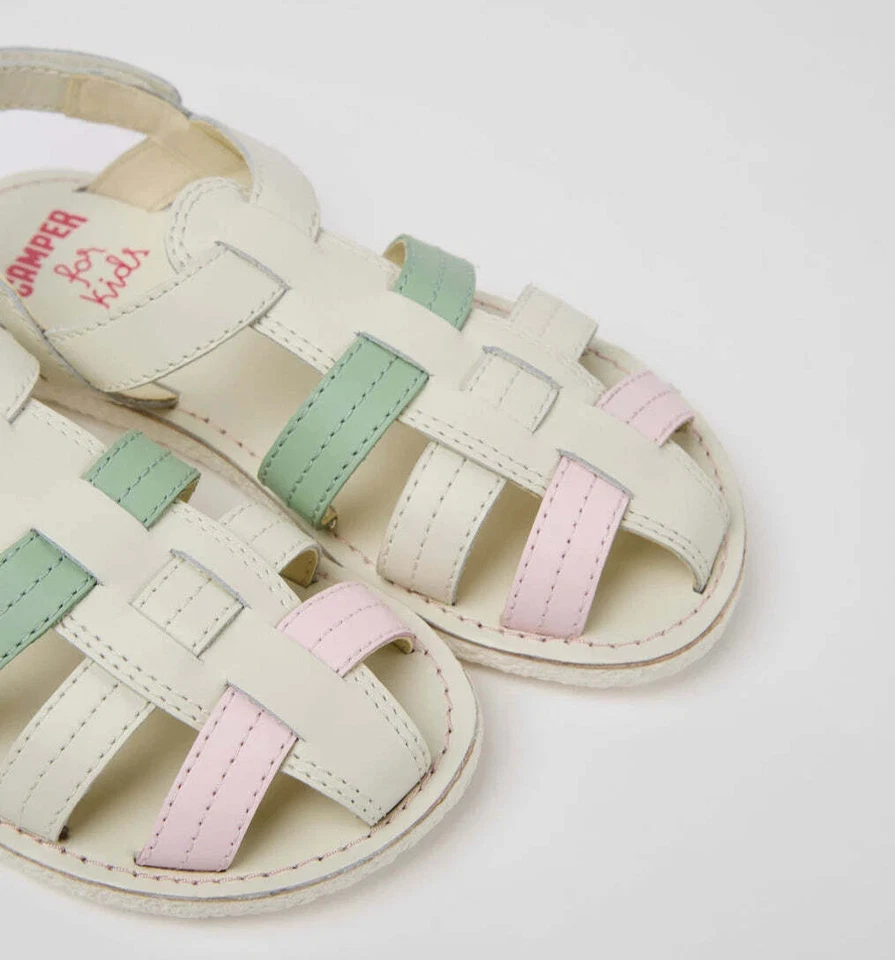 Sandálias de couro com fecho de gancho e laço Camper Kids Girl MIKO - Imagem 2 de 4