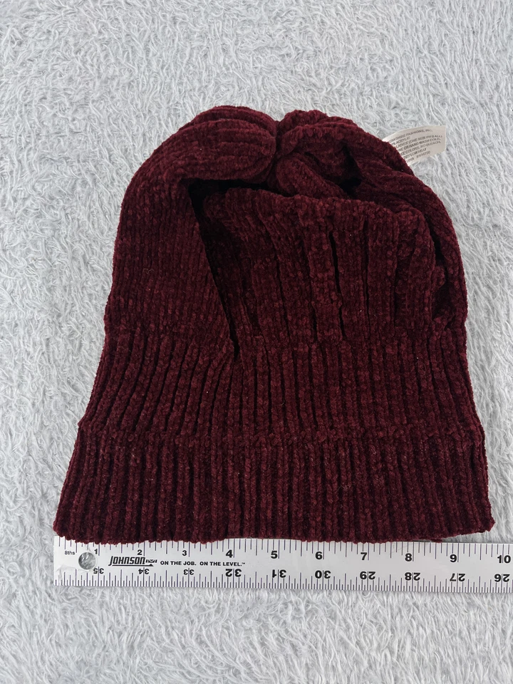 Berkshire моды Beanie Toque женщин один размер бордовый кабель трикотажа 100% акрил - Изображение 4 из 4