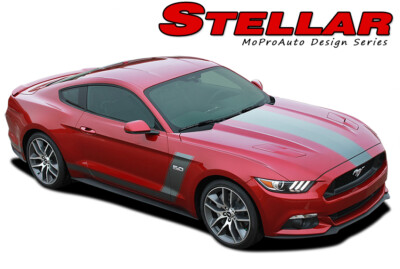 2015-2017 Ford Mustang STELLAR Boss 302 Hockey Vinyl Graphic Hood Stripe Decal