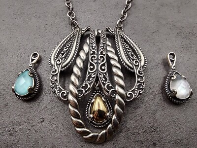 Carolyn Pollack ターコイズ ペンダント ネックレス　シルバー Carolyn Pollack Sterling Silver Lasting Connections 20