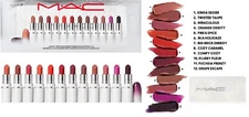 MAC Lips By The Dozen Mini Powder Kiss Lipsticks & Pouch 12 X 0.05 OZ NIB