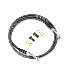 ABS Braided Upper Brake Line Kit Front +4" For Harley Road Street Glide 14-24