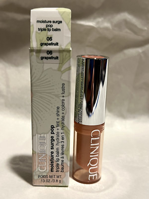 Clinique Moisture Surge Pop Triple Lip Balm - 06 Grapefruit - Full Size