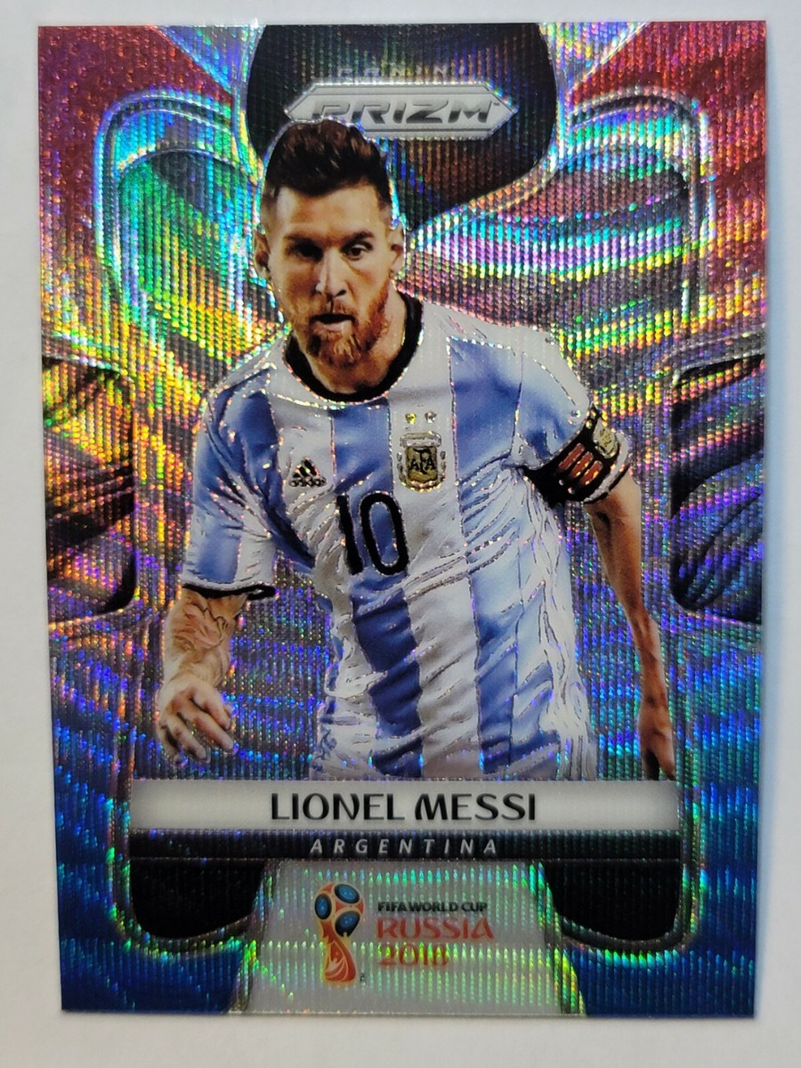 2018 Panini Prizm World Cup Red and Blue Wave #1 Lionel Messi | eBay