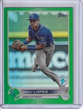 2022 Series 1 First Edition Base Green Foil #76 Nicky Lopez - Royals /150
