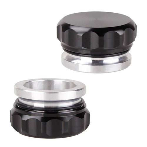 2PCS 2" 50.8mm Aluminium Weld On Filler Neck And Cap Oil, Fuel, Water Tank Black - Picture 2 of 12